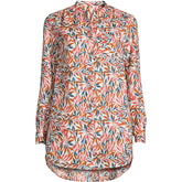 Women's Linen A-Line Long Sleeve Tunic Top