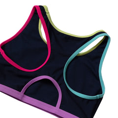 Girls Chlorine Resistant Contrast Racer Back Bikini Top