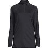 Womens SunShade UPF50 QuickDry Long Sleeve Quarter Zip Tunic Swim Cover-up