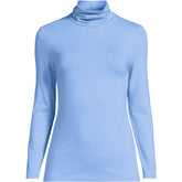 Plus Size Lightweight Jersey Long Sleeve Turtleneck