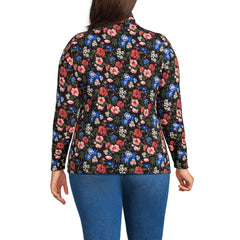 Plus Size Lightweight Jersey Long Sleeve Turtleneck