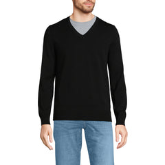 Men's Tall Fine Gauge Cotton V Neck Sweater