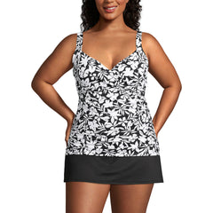 Women's Plus Size Sweetheart Wrap Underwire Tankini Top