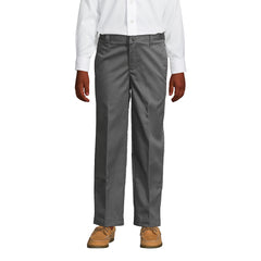 Boys Iron Knee Blend Plain Front Chino Pants