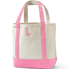 Pre-Monogrammed Letter L Canvas Tote Bag