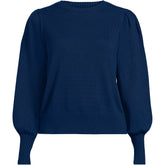 Women's Plus Size Drifter Puff Sleeve Crew Neck Sweater