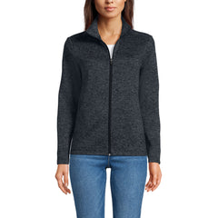 Women's Sweater Fleece Zip Front Jacket