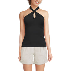 Women's Slender Twist Front Halter Top