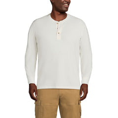 Men's Big and Tall Long Sleeve Thermal Waffle Henley