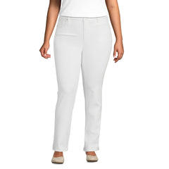 Women's Plus Size Mid Rise Straight Leg Jeans