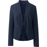 Women's Plus Size Washable Wool Collarless Blazer