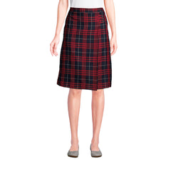 Women's Plaid A-line Skirt Below the Knee