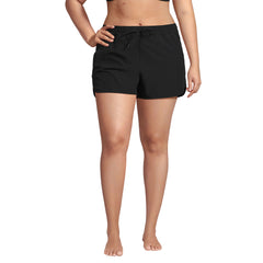 Women's Plus Size 3" Packable Cover-up Swim Shorts