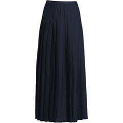 Women's Solid Pleated Skirt Ankle Length
