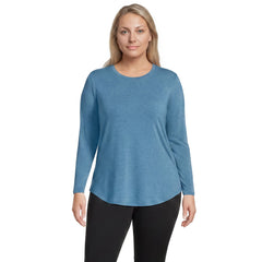 Women's Plus Size Long Sleeve Cooling Performance Tunic Tee