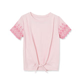 Girls Short Sleeve Knotted Tee