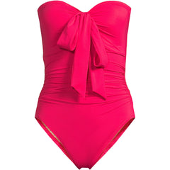Women's Plus Size SlenderSuit Multi-Way Bandeau High Leg One Piece Swimsuit