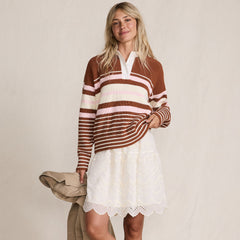 Women's Drifter Rugby with Woven Collar Sweater