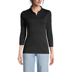 Women's 3/4 Sleeve Supima Cotton Polo Shirt