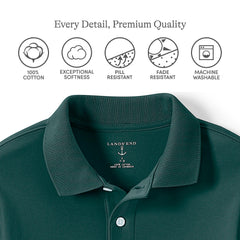 School Uniform Women's Tall Long Sleeve Interlock Polo Shirt