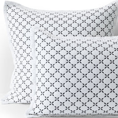 Embroidered Diamond Double Voile Sham