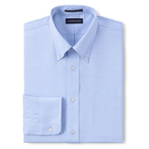 School Uniform Men's Tailored Long Sleeve No Iron Buttondown Pinpoint Shirt