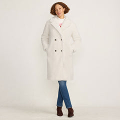 Women's Double Breasted Sherpa Fleece Coat