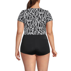 Women's Plus Size Tugless Cap Sleeve Midkini Top