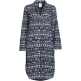 Women's Plus Size Flannel Long Sleeve Sleepshirt Nightgown