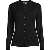 Women's Petite Cotton Modal Crew Neck Cardigan Sweater