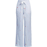Women's Petite Poplin Wide Leg Sleep Pants
