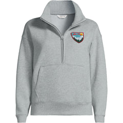Women's Plus Size Relaxed Serious Sweats Long Sleeve 1/2 Zip Sweatshirt