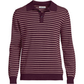 Men's Long Sleeve Cotton Sweater Polo