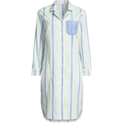 Women's Cotton Poplin Long Sleeve Sleepshirt Nightgown