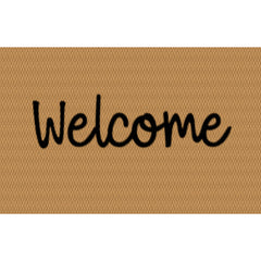 Matterly Neighburly Doormat Script Welcome