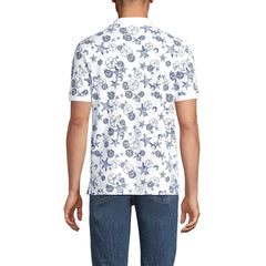 Men's Tall Short Sleeve Pique Printed Polo