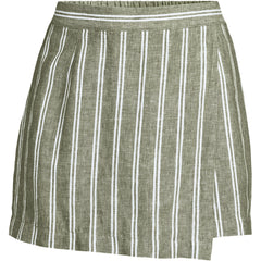 Women's Plus Size Linen Above the Knee Skort