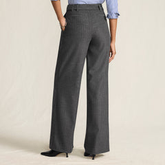 Women's Brushed Flannel Mid Rise Wide Leg Trousers