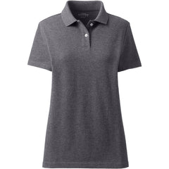 Women's Plus Size Short Sleeve Basic Mesh Polo Shirt