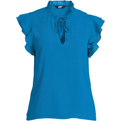 Women's Chiffon Tie Neck Ruffle Shirt