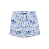 Boys Slim Chlorine Resistant 5" Swim Trunks with Mesh Liner
