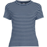 Women's Plus Size Drapey Rib Fitted Short Sleeve T-Shirt
