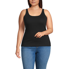 Women's Plus Size Micro Rib Go-To Layering Tank