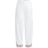 Women's Plus Size Denim High Rise Barrel Leg Ankle Jeans