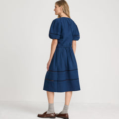 Women's Pintuck Puff Sleeve Skirt Set