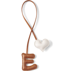 Letter E Faux Leather Bag Charm