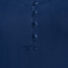 Women's 3/4 Sleeve Variegated Micro Rib Henley