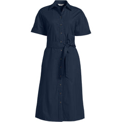 Women's Cotton Poplin Button Front Dress