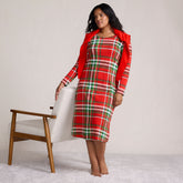 Women's Petite Cotton Long Sleeve Midcalf Nightgown