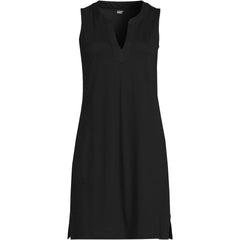 Women's Plus Size Cotton Jersey Notch Neck Dress